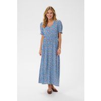 Blumiges Maxikleid mit geraffter Taille