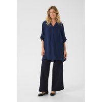 Locker geschnittene Struktur-Tunika-Bluse