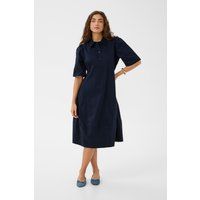 Gerade geschnittenes Midi-Hemdblusenkleid