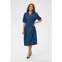 Denim-Kleid mit Puffärmeln