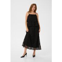 Gestuftes Maxi-Spitzenkleid mit Trägern
