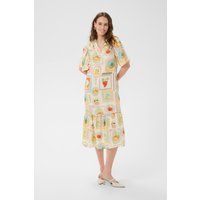 Midikleid mit tropischem Frucht-Print