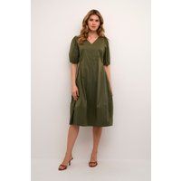 Midikleid mit Puffärmeln aus Baumwollmix
