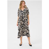 Midikleid mit abstraktem Leopardenmuster