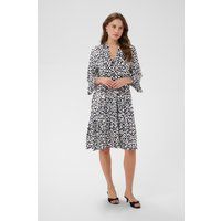 Gestuftes Midikleid mit Leopardenprint