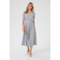 Plissee-Midikleid mit V-Ausschnitt
