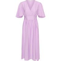 Midikleid mit Flatterärmeln und V-Ausschnitt
