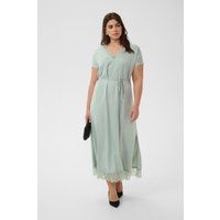 Midikleid mit Spitzenbesatz in A-Linie