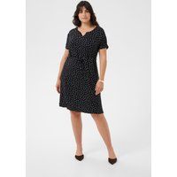 Polka-Dot-Kleid mit Bindegürtel