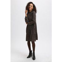 Midikleid mit Blumenprint und Stehkragen
