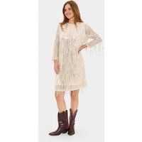 Schimmerndes Paillettenkleid mit Fransen