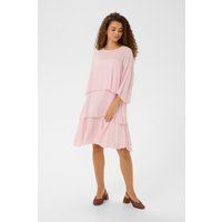 Gestuftes fließendes Chiffon-Minikleid