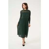 Schimmerndes Midikleid mit transparentem Einsatz