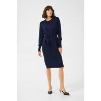 Elegantes Strick-Midikleid mit Bindegürtel