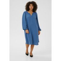 Fließendes Midikleid mit V-Ausschnitt