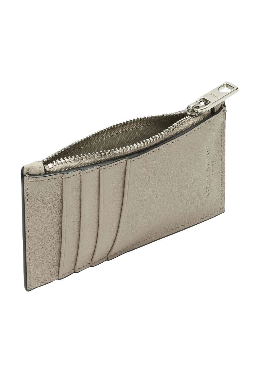 Minimalistisches Leder-Kartenetui mit Reißverschluss