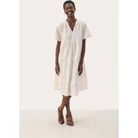 Relaxed Fit Baumwoll-Stufenkleid