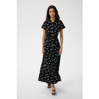 Gepunktetes Maxi-Hemdblusenkleid