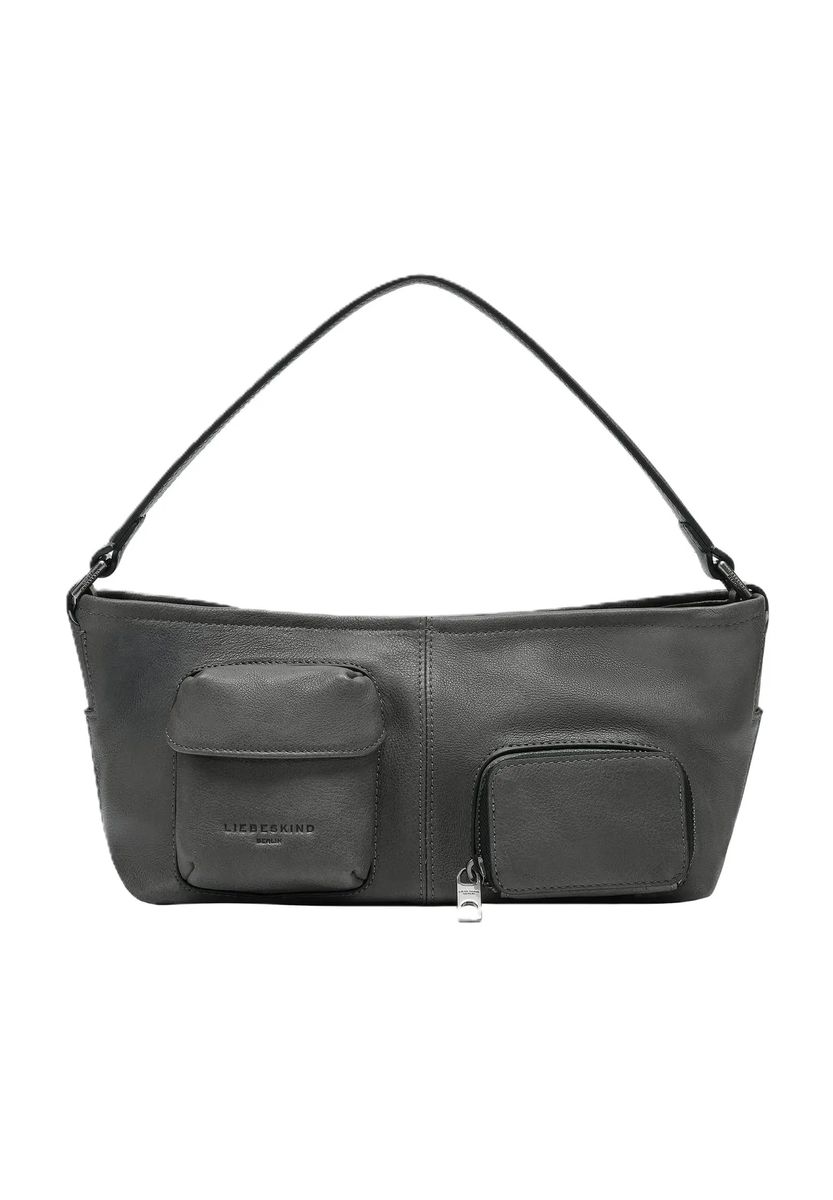 Leder-Schultertasche mit Utility-Taschen