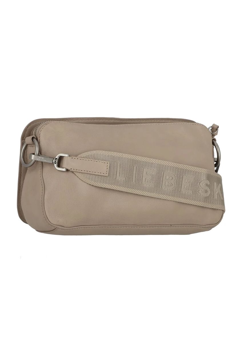Leder-Umhängetasche mit Logo-Gurt