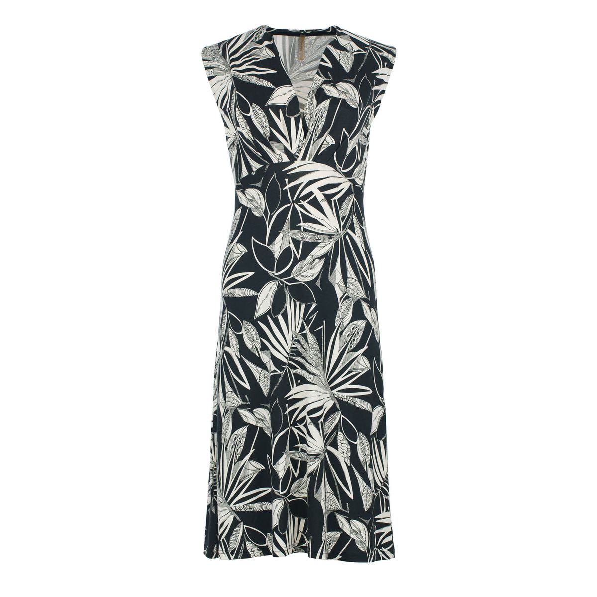Jersey-Midikleid mit botanischem Print