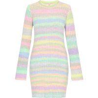 Gestreiftes Strick-Minikleid in Rippenoptik