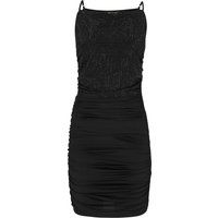 Funkelndes Mini-Kleid mit Raffungen