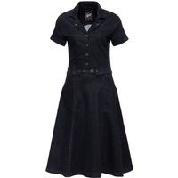 Vintage-Stil Denim Midikleid