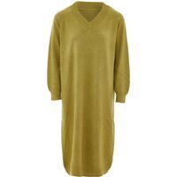 Übergroßes Strick-Midikleid mit V-Ausschnitt