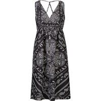 Midikleid aus Baumwollpopeline mit Bandana-Print