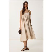 Asymmetrisches Midi-Kleid mit Rüschen