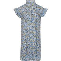Minikleid mit Blumenmuster und Rüschen