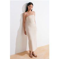 Trägerloses Minimalistisches Bodycon-Midi