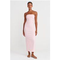 Trägerloses Bodycon-Midi-Kleid aus Lyocell