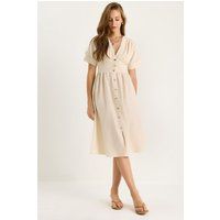 Elegantes Midi-Kleid mit Knopfleiste