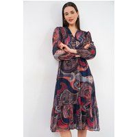 Midi-Kleid mit Paisley-Print