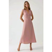 Elegantes Midikleid mit V-Ausschnitt