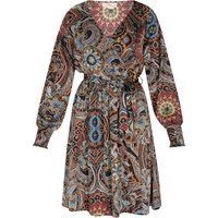 Midikleid in Wickeloptik mit Paisley-Muster