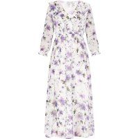 Romantisches Blumen-Midikleid mit Rüschen
