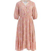 Fließendes Midi-Kleid mit Blumenmuster