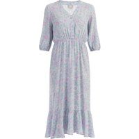 Midikleid mit floralem Print und V-Ausschnitt