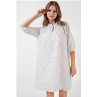 Besticktes Minikleid aus Baumwollvoile
