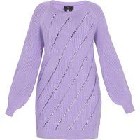 Strick-Minikleid mit Pailletten