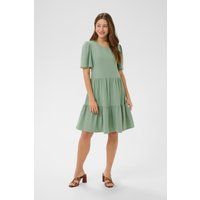 Stufiges Mini-Jerseykleid mit Lochmuster
