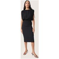 Drapiertes Jersey-Midikleid