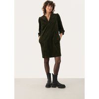 Lockeres Cordkleid mit V-Ausschnitt