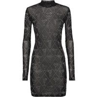 Mini-Kleid aus Netzstoff mit Strassverzierung