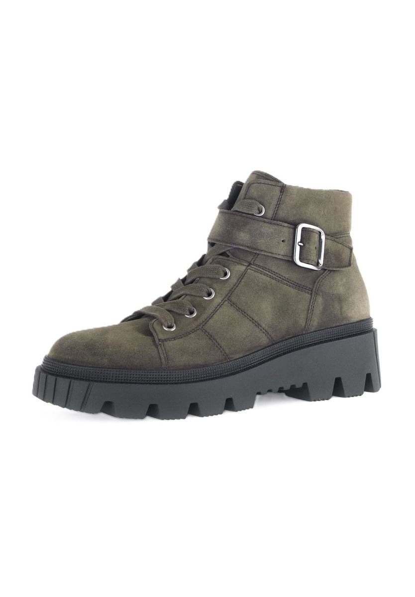 Robuste Plateau-Stiefeletten mit Schnalle