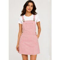 Charmantes Wildleder-Latzkleid in Mini-Länge