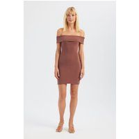 Elegantes schulterfreies Mini-Bodycon-Kleid